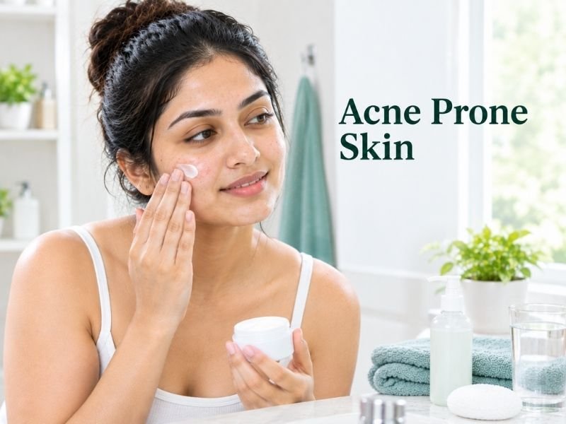 Skincare products for acne-prone skin routines by SaleManch