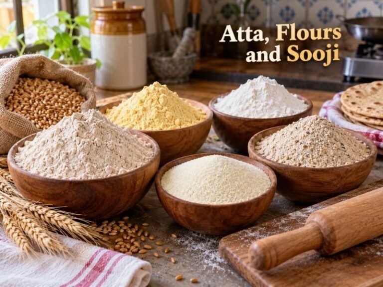 Atta, flours and sooji for Indian cooking by SaleManch