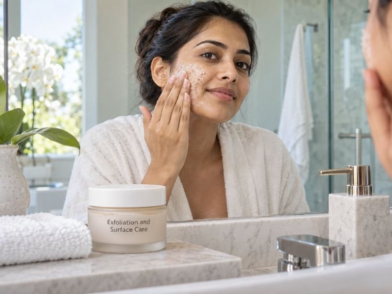 Facial exfoliating products for surface dead skin cell care by SaleManch