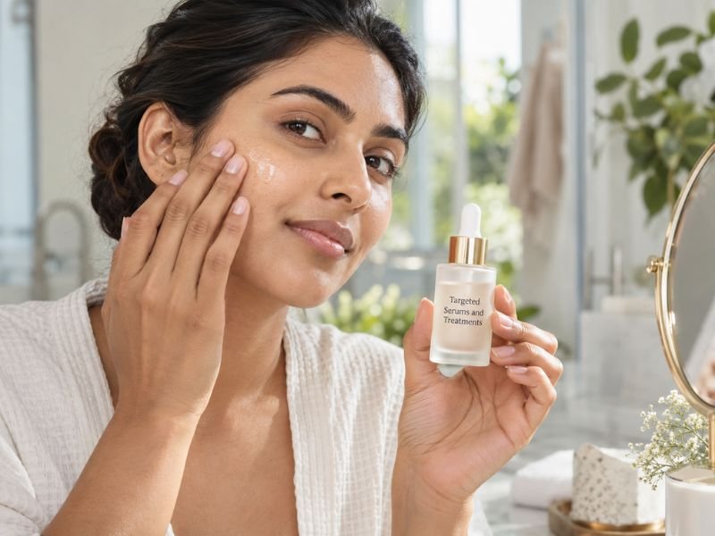 Facial serums with targeted skincare ingredients for blemish-control routines by SaleManch