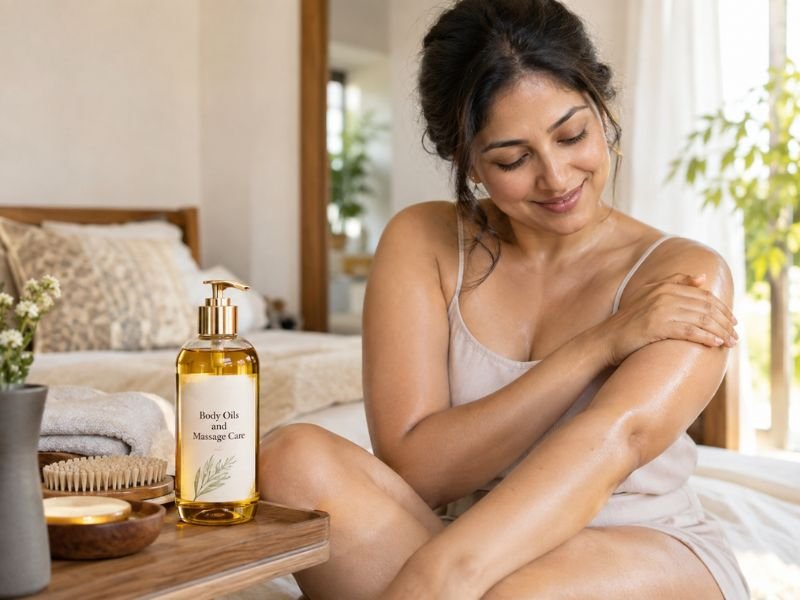 Body oils for personal grooming, massage and relaxation routines by SaleManch