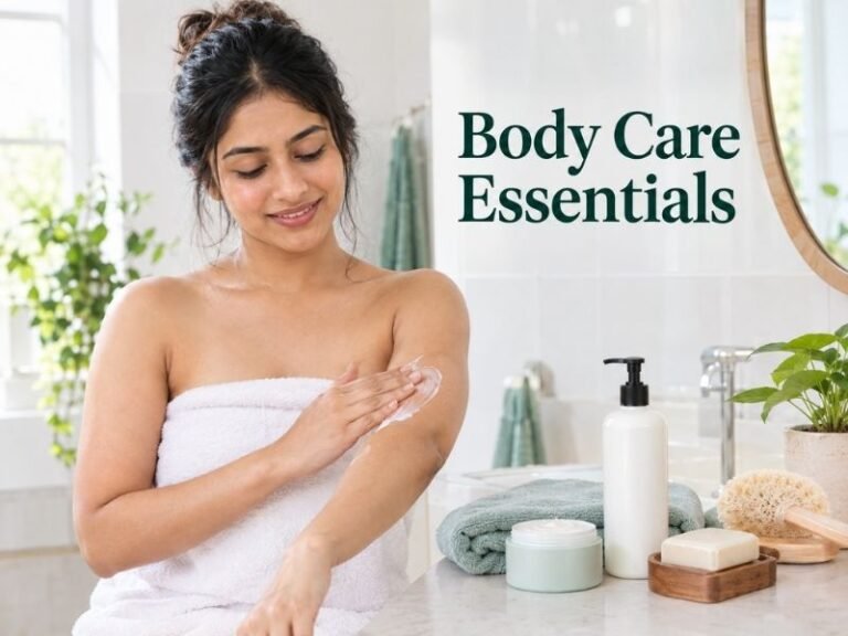 Everyday body care products including lotion and body wash by SaleManch