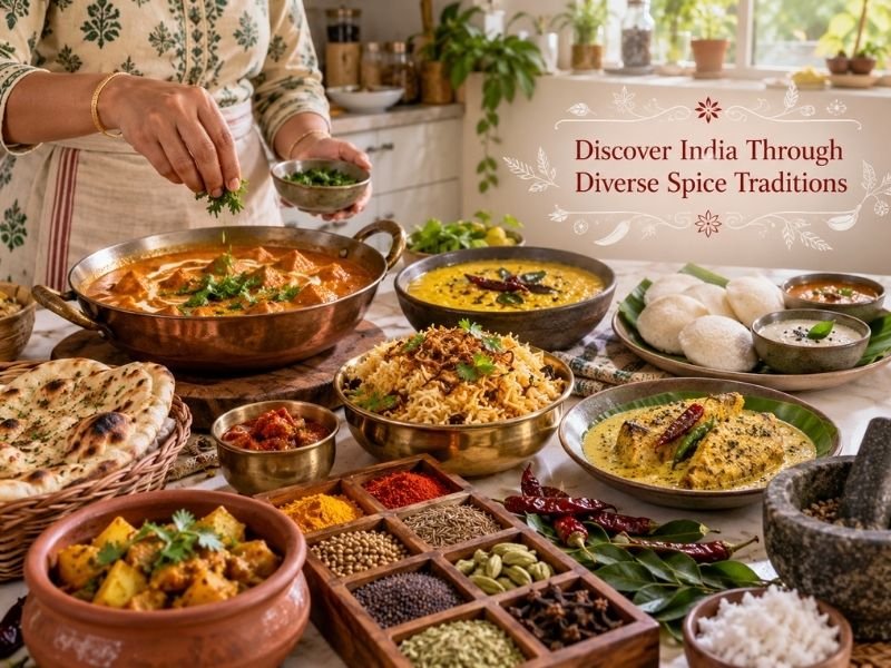 Regional Indian cooking ingredients and spice blends representing different local flavours by SaleManch