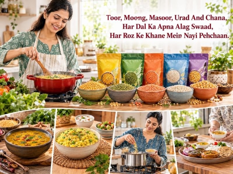 Dals and pulses in different varieties, colours, sizes and everyday cooking choices by SaleManch