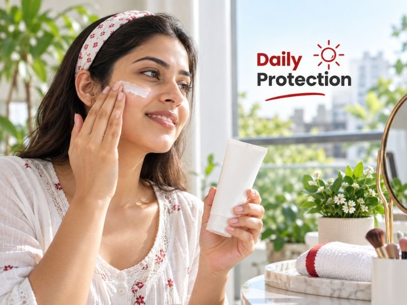 Sun protection skincare products with different formulations and textures by SaleManch