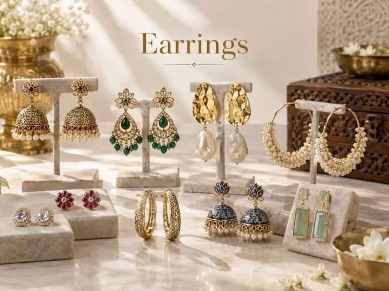 Traditional and contemporary Indian earrings in varied designs by SaleManch