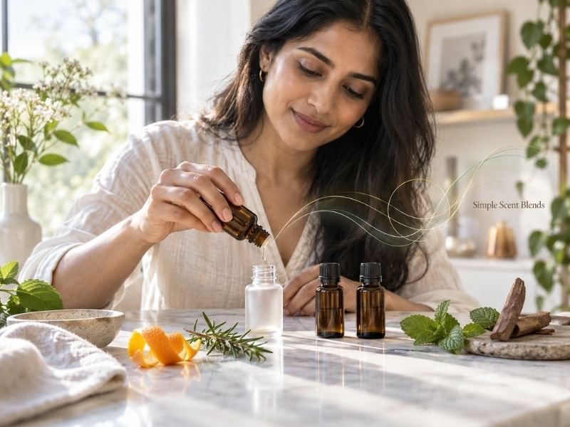 Essential oils blended with complementary aromas for customised fragrance profiles by SaleManch