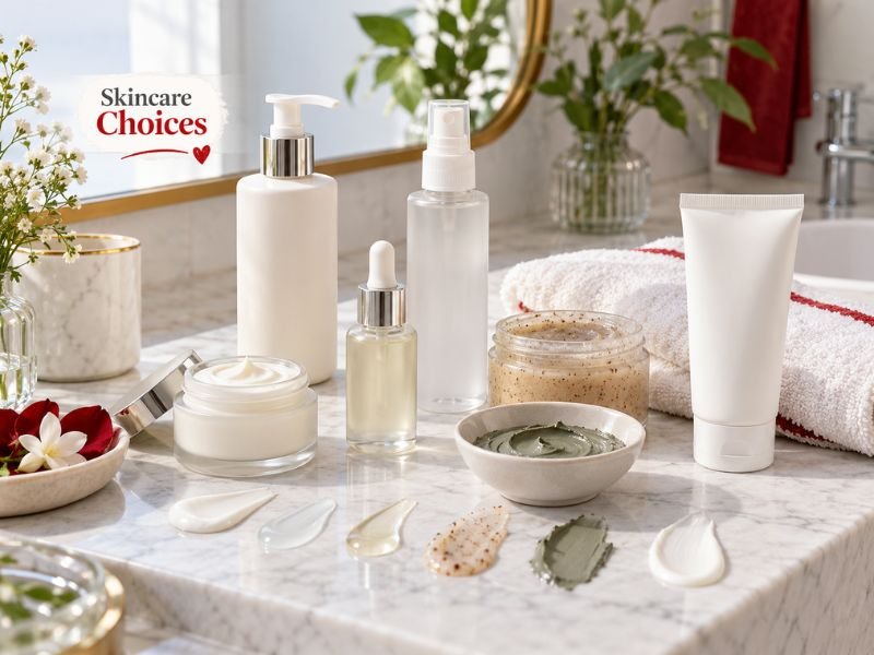Face care products including cleansers, moisturisers, masks, serums and sun care by SaleManch