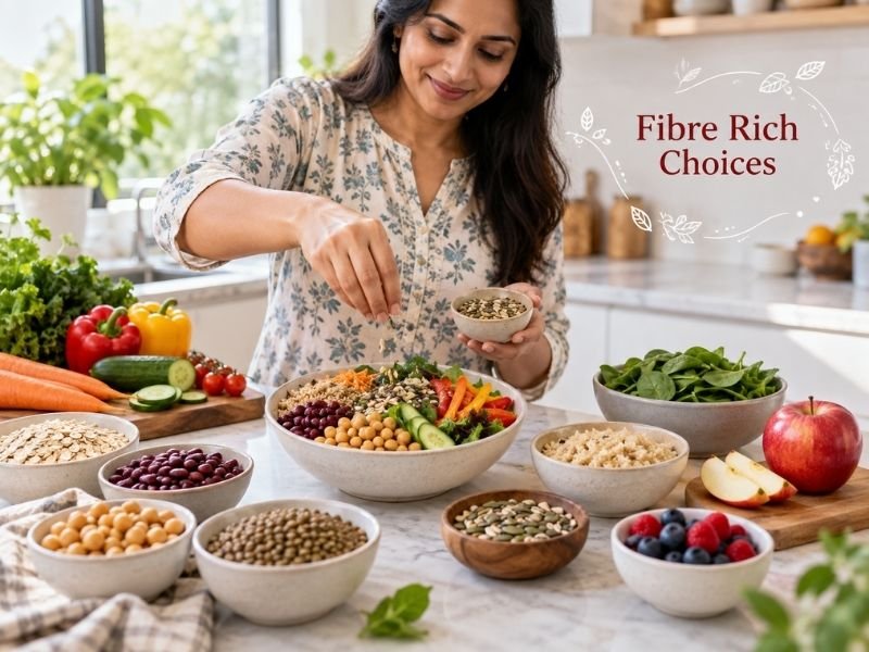 Fibre-rich foods and natural ingredients for varied everyday dietary routines by SaleManch