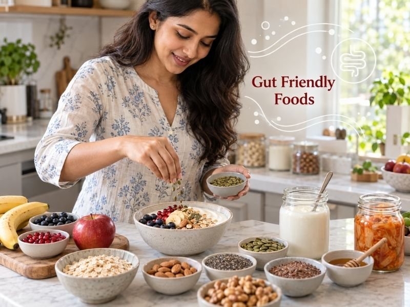 Probiotic and prebiotic foods featuring fermented foods, fibre-rich ingredients and dietary options by SaleManch
