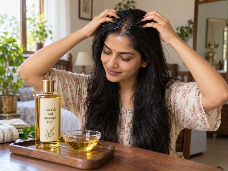 Hair oils and massage products for regular scalp and hair care routines by SaleManch