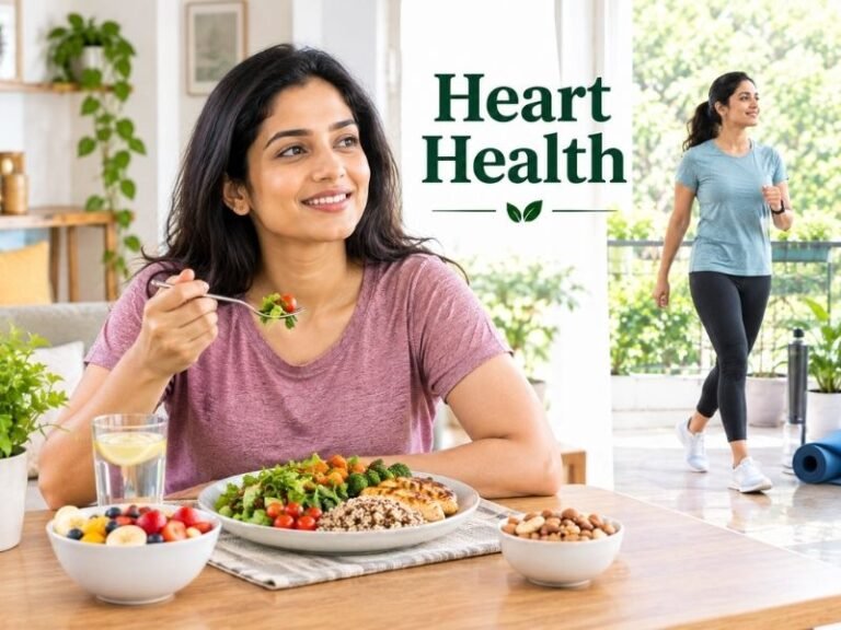 Balanced foods representing everyday heart wellness choices by SaleManch