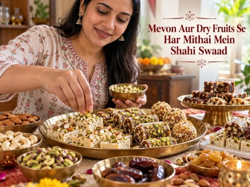 Indian sweets made with nuts and dry fruits in traditional varieties by SaleManch