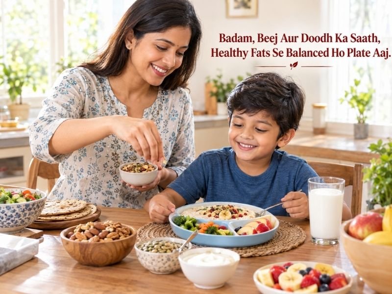 Healthy fat food sources for children’s balanced nutrition by SaleManch