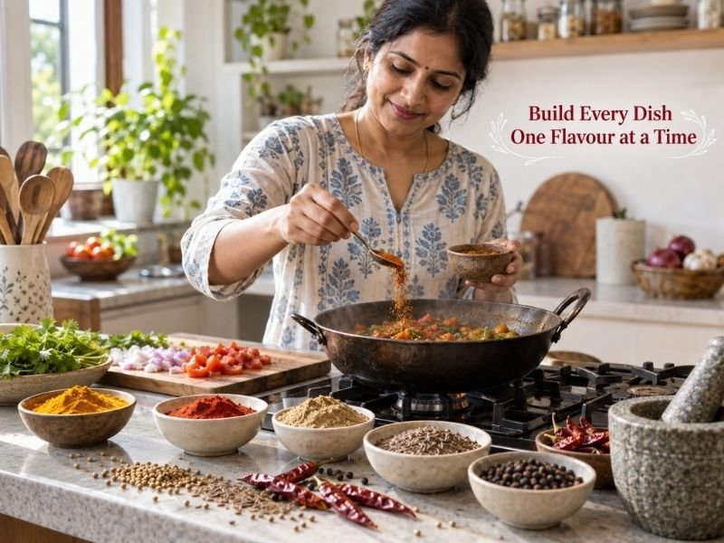 Single spices and ground seasonings for everyday Indian cooking by SaleManch