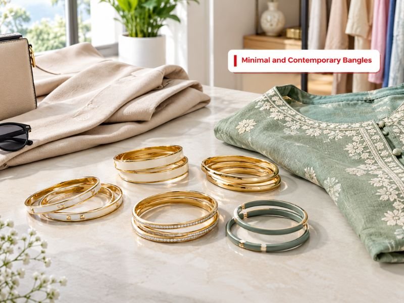 Minimal and contemporary bangles with simple forms and clean details by SaleManch
