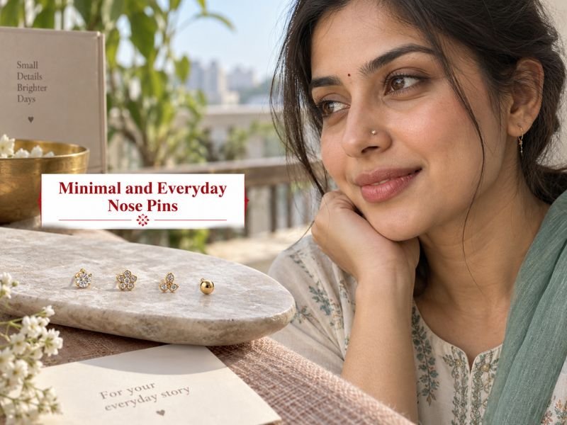 Minimal and everyday nose pins with clean and understated designs by SaleManch