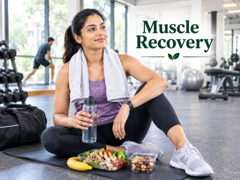 Nutrition foods and products representing fitness recovery routines by SaleManch