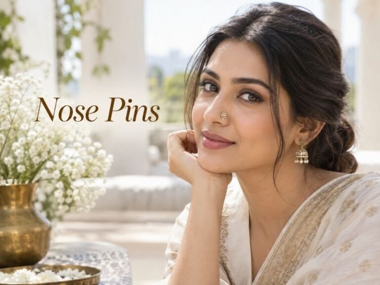 Traditional and elegant Indian nose pins in different designs by SaleManch