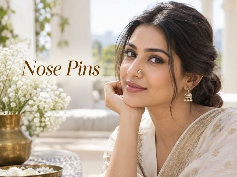 Traditional and elegant Indian nose pins in different designs by SaleManch