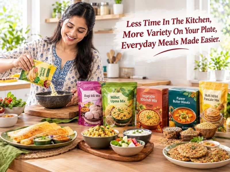 Ready-to-cook and ready-to-eat foods in popular everyday varieties by SaleManch