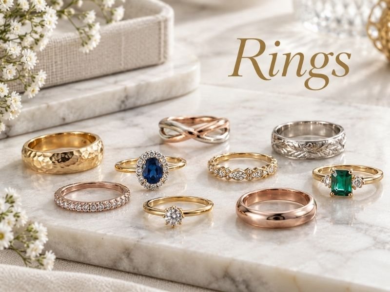 Stylish Indian rings with minimal and decorative designs by SaleManch