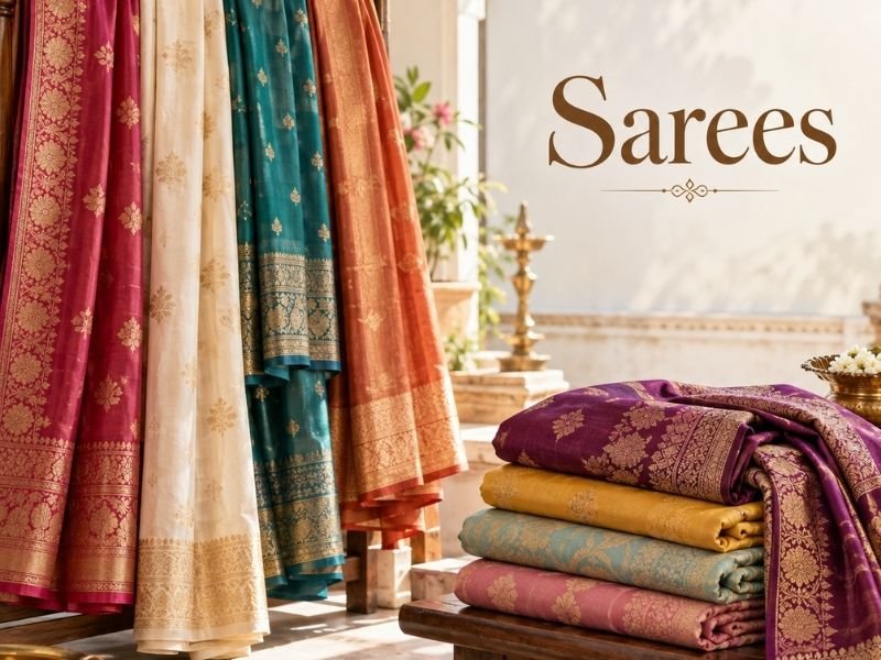 Indian sarees in different fabrics, weaves and styles by SaleManch