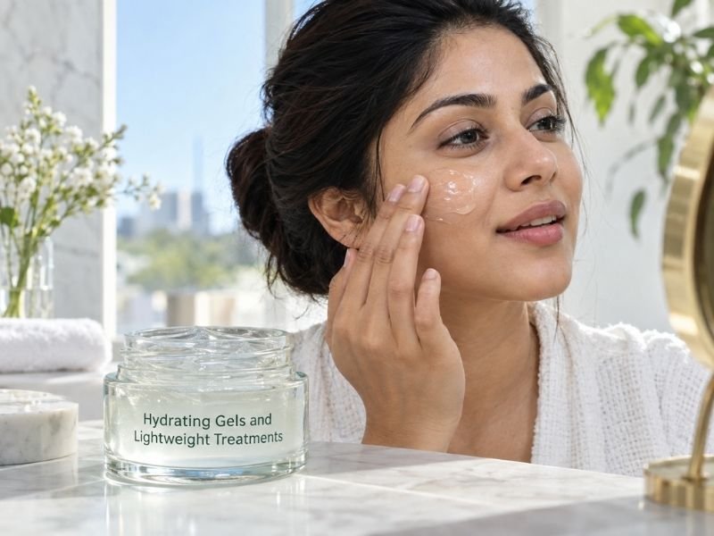Hydrating gels and lightweight skincare treatments for dehydrated skin by SaleManch