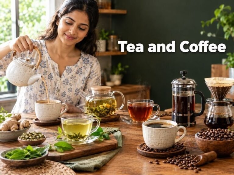 Tea and coffee varieties with brewing essentials by SaleManch